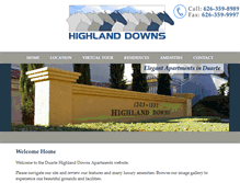 Tablet Screenshot of highlanddownsduarte.com